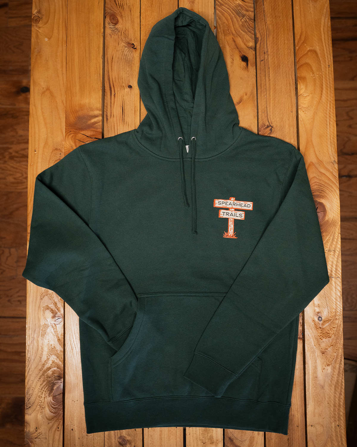 Forest Green Trail Sign Hoodie